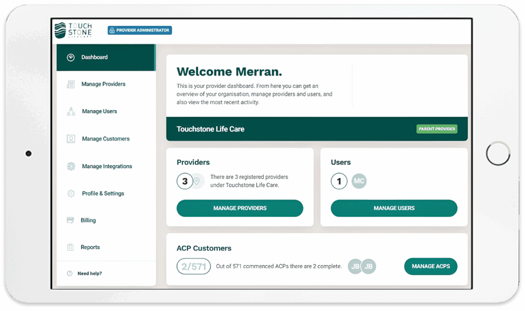 Care Workflow - Providers